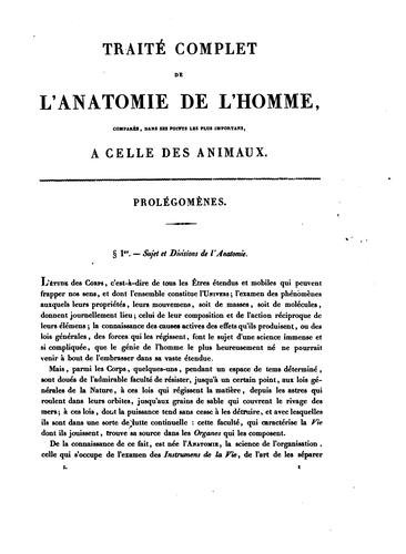 Traite complet de l'anatomie de l'homme: comparée dans ses points les plus importans, a celle ..