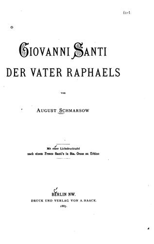 Giovanni Santi, der Vater Raphaels