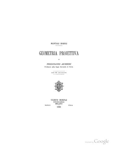 Geometria projettiva di Ferdinando Aschieri