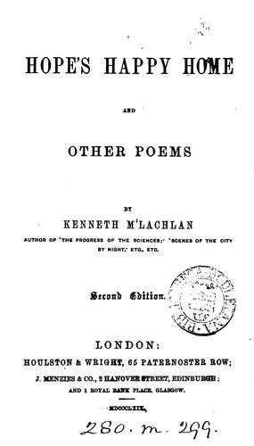 Hope's happy home, and other poems