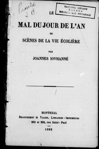 Le mal du jour de l'an ou Scènes de la vie écolière