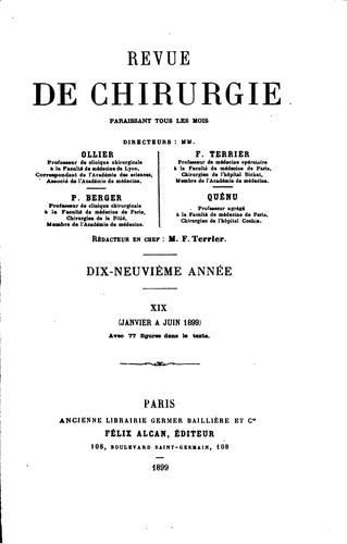 Revue de chirurgie