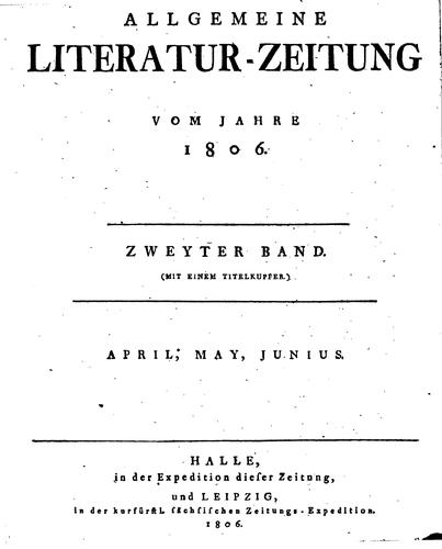 Allgemeine Literatur-zeitung