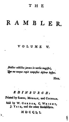 The Rambler [by S. Johnson and others].