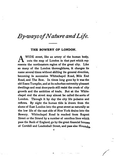 By-ways of nature and life