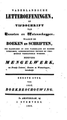 Vaderlandsche letter-oefeningen