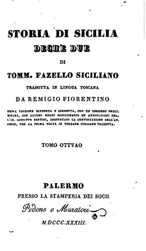 Storia di Sicilia, Deche due: Tradotte in Lingua Toscana