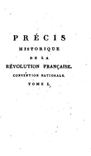 Précis historique de la révolution française: convention nationale