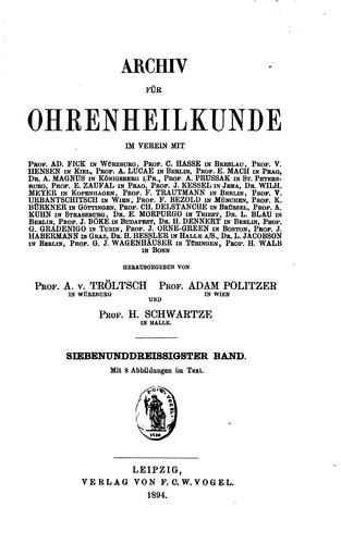 Archiv für Ohrenheilkunde