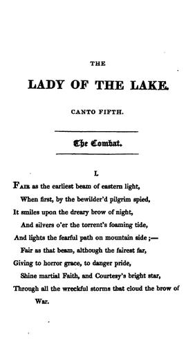 The poetical works of Sir Walter Scott