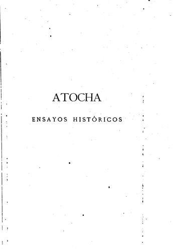 Atocha: Ensayos históricos