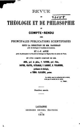 Revue de théologie et de philosophie