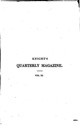 Knight's Quarterly Magazine