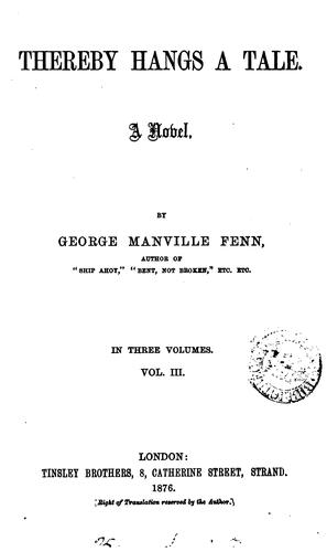 Thereby hangs a tale: A Novel