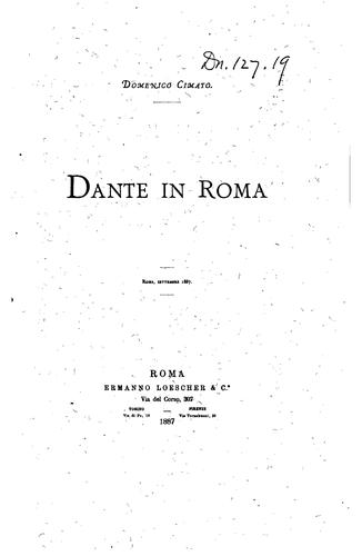 Dante in Roma ..