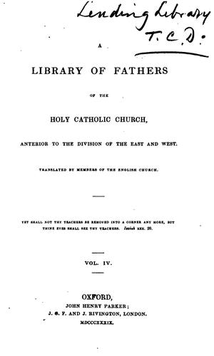 The Homilies of S. John Chrysostom on the First Epistle of St. Paul the Apostle to the Corinthians