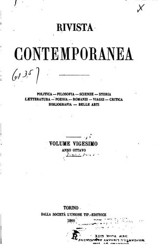Rivista Contemporanea: filosofia, storia, scienze, letteratura ...