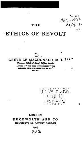 The Ethics of Revolt