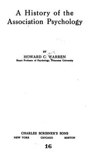 A History of the Association Psychology