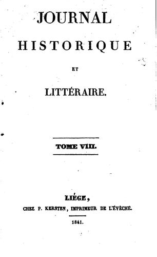 Journal historique et littéraire