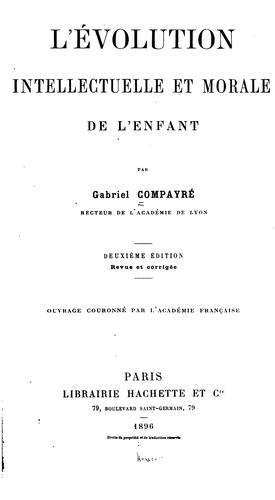 L'Évolution intellectuelle et morale de l'enfant