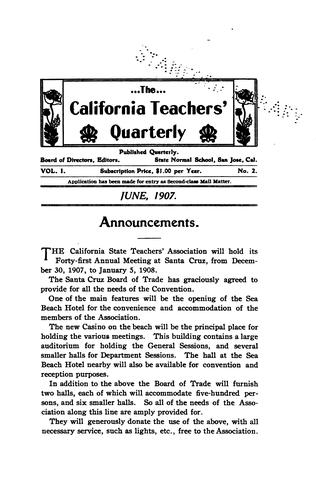 California Teachers' Quarterly
