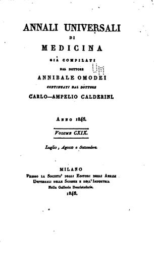 Annali universali di medicina
