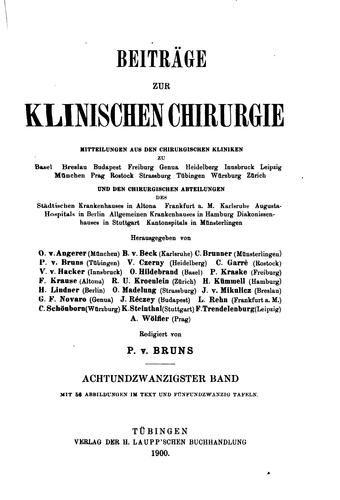 Beiträge zur klinischen Chirurgie