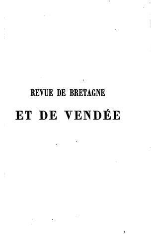 Revue de Bretagne et de Vendée