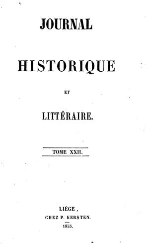 Journal historique et littéraire