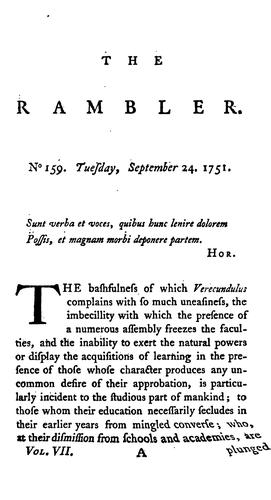 The Rambler [by S. Johnson and others].