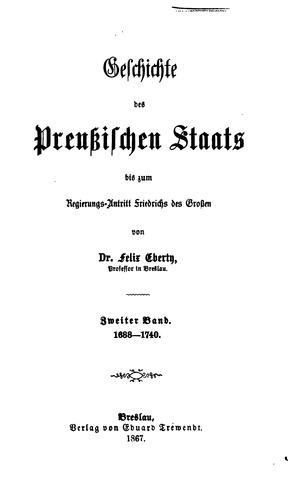 Geschichte des preusichen Staats