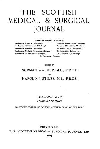The Scottish Medical and Surgical Journal