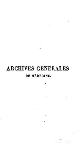 Archives generales de medecine