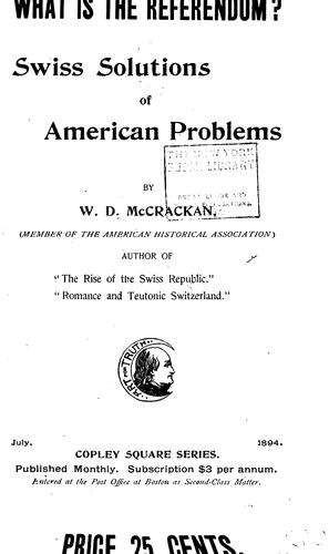 Swiss Solutions of American Problems