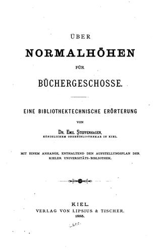 Über Normalhöhen für Büchergeschosse