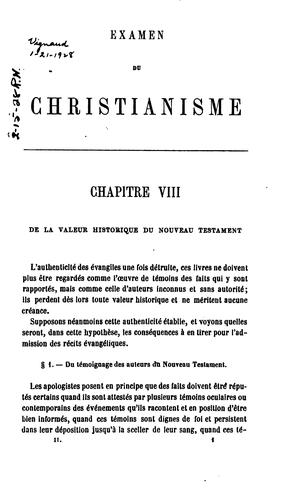 Examen du christianisme