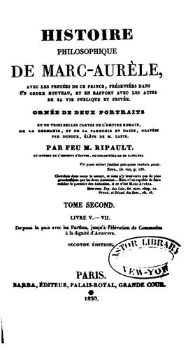 Histoire philosophique de Marc-Aurèle avec les pensées de ce prince