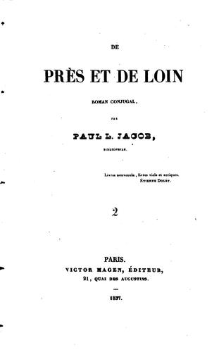 De près et de loin: roman conjugal