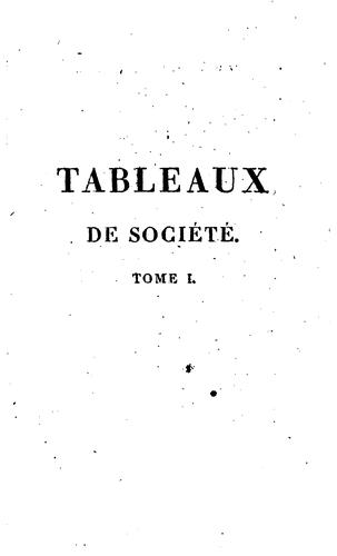 Tableaux de société, ou Fanchette et Honorine