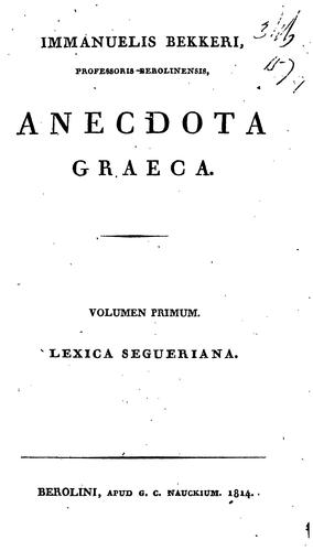 Anecdota graeca