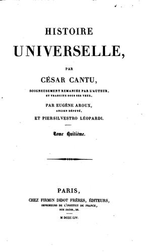 histoire unviverselle