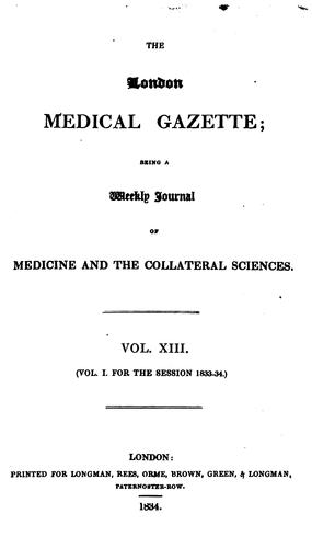 The London Medical Gazette