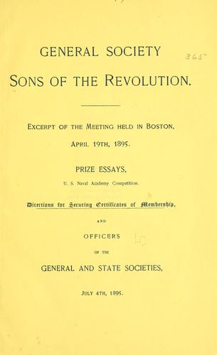Excerpt of the meeting held in Boston, April 19th, 1895