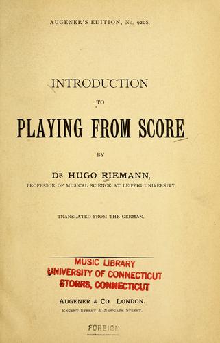 Introduction to playing from score