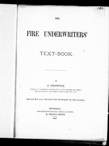 The fire underwriters' text-book