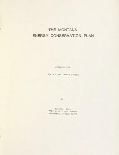 The Montana energy conservation plan