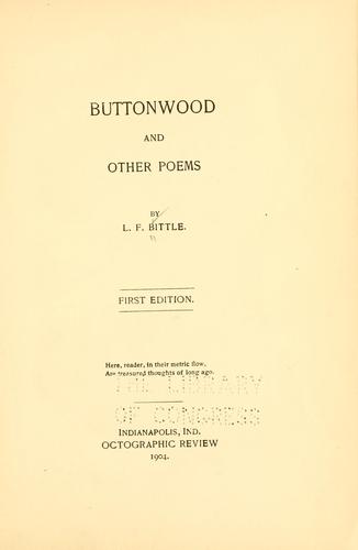 Buttonwood and other poems