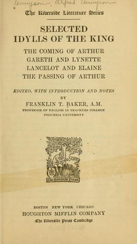Selected Idylls of the king