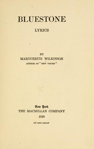 Bluestone, lyrics
